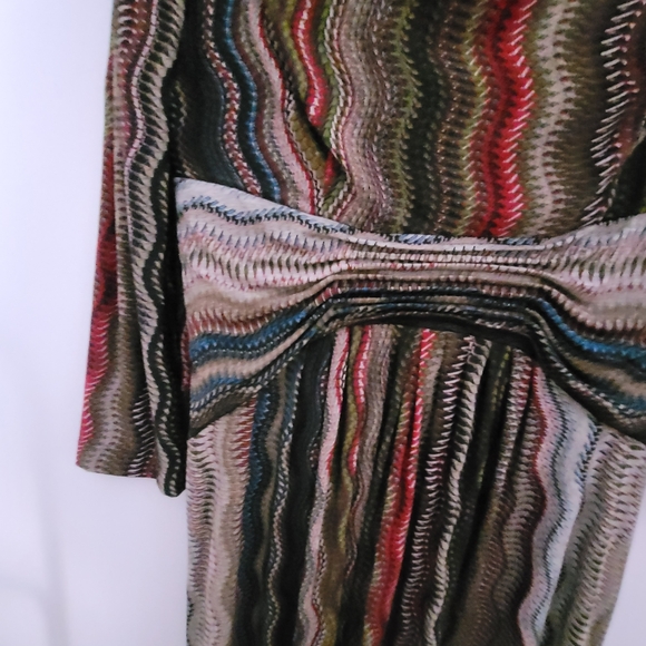 Olive red multicolor dress - Picture 6 of 7